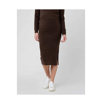 Ripe Maternity Maternity Ripe Dani Knit Skirt Chocolate