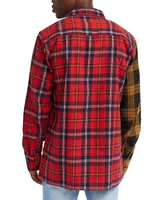 Reason Men's Split Flannel Long Sleeves Shirt