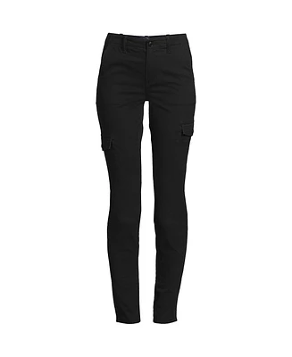 Lands' End Women's Mid Rise Slim Cargo Chino Pants