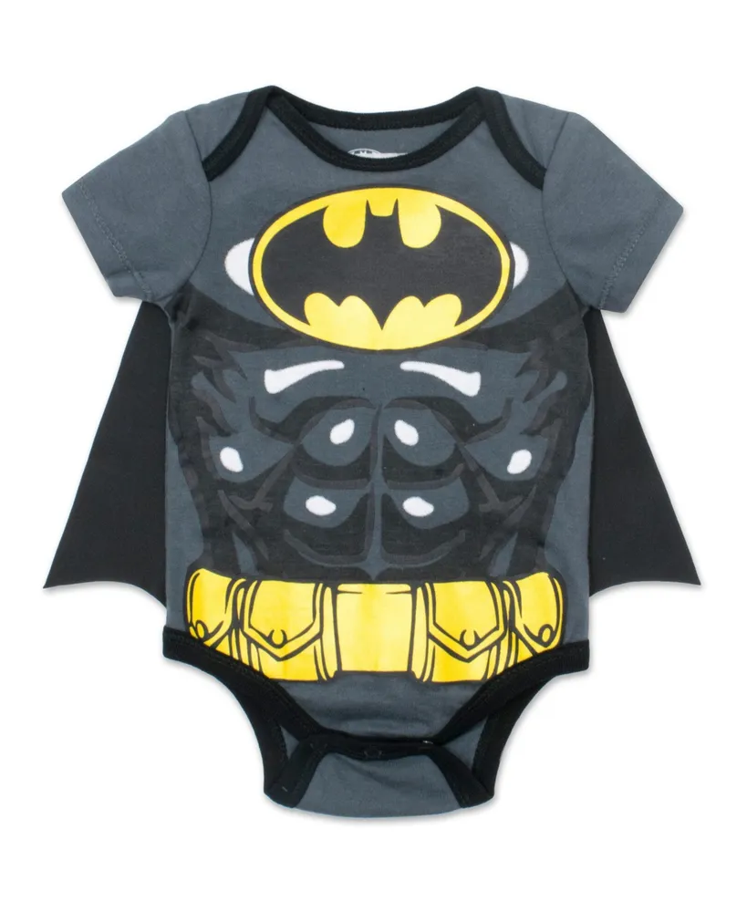 Dc Comics Justice League Batman Boys Bodysuit and Cape / Grey