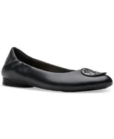 Clarks Women's Loreleigh Ave Ornament-Trim Ballet Flats