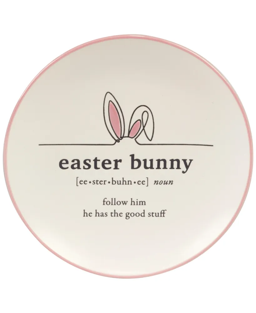 Certified International Easter Words Canape Plates, Set of 4