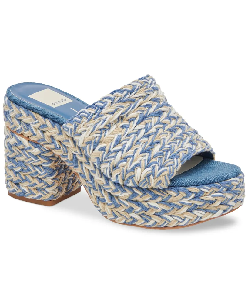 Dolce Vita Women's Lady Raffia Espadrille Platform Sandals