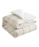 Lucky Brand Sherpa Reversible Microfiber 3-Piece Comforter Set