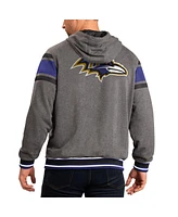 Men's G-iii Sports by Carl Banks Purple, Gray Baltimore Ravens Extreme Full Back Reversible Hoodie Full-Zip Jacket