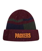 Men's Pro Standard Burgundy Green Bay Packers Speckled Cuffed Knit Hat