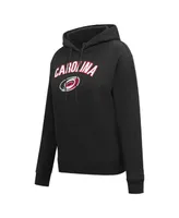 Women's Pro Standard Black Carolina Hurricanes Classic Chenille Pullover Hoodie