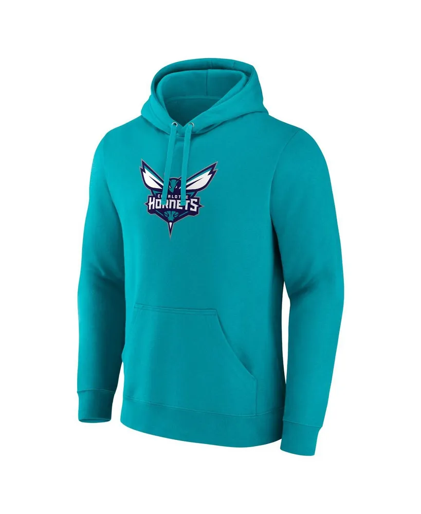 Men's Fanatics Teal Charlotte Hornets Primary Logo Pullover Hoodie