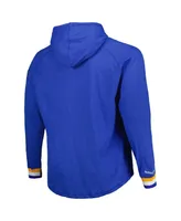 Men's Mitchell & Ness Blue St. Louis Blues Big and Tall Legendary Raglan Pullover Hoodie