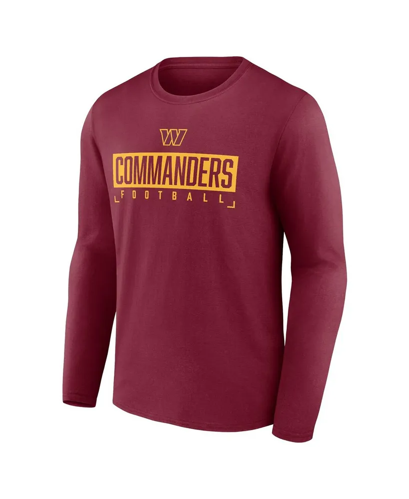 Men's Fanatics Burgundy Washington Commanders Big and Tall Wordmark Long Sleeve T-shirt