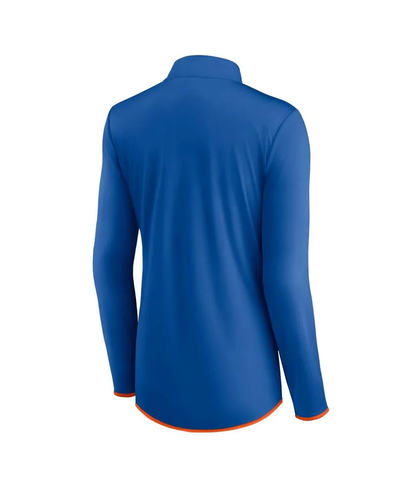 Women's Fanatics Royal New York Mets Corner Quarter-Zip Top