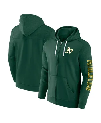 Men's Fanatics Green Oakland Athletics Offensive Line Up Full-Zip Hoodie