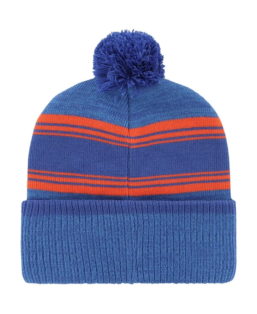 Men's '47 Brand Royal Denver Broncos Fadeout Cuffed Knit Hat with Pom