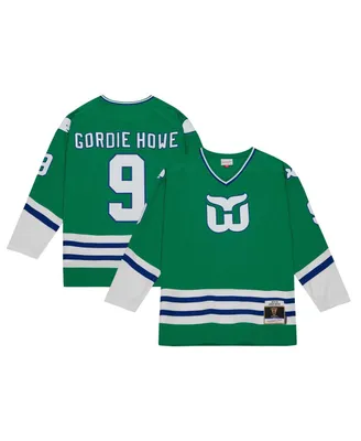 Men's Mitchell & Ness Gordie Howe Green Hartford Whalers 1979/80 Blue Line Player Jersey