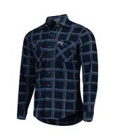 Men's Antigua Navy New England Patriots Industry Flannel Button-Up Shirt Jacket