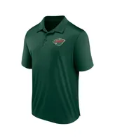 Men's Fanatics Green Minnesota Wild Left Side Block Polo Shirt