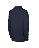 Men's Navy New England Patriots Combine Authentic Raglan Quarter-Zip Top