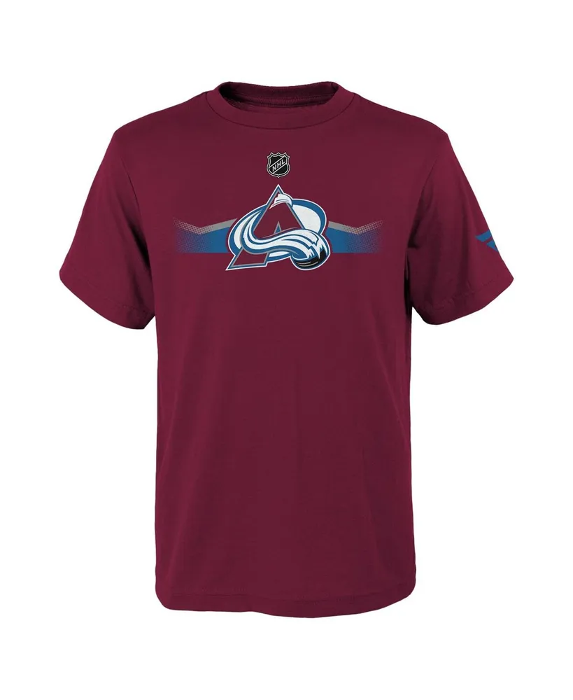 Big Boys Fanatics Burgundy Colorado Avalanche Authentic Pro Logo T-shirt