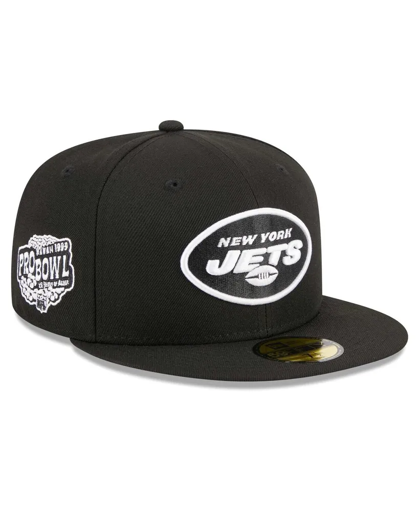 Men's New Era Black York Jets Main Patch 59FIFTY Fitted Hat