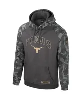 Men's Colosseum Charcoal Texas Longhorns Oht Military-Inspired Appreciation Camo Raglan Pullover Hoodie