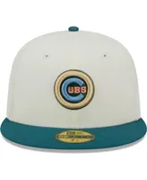 Men's New Era Cream Chicago Cubs Chrome Evergreen 59FIFTY Fitted Hat