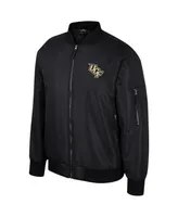 Men's Colosseum Black Ucf Knights Full-Zip Bomber Jacket