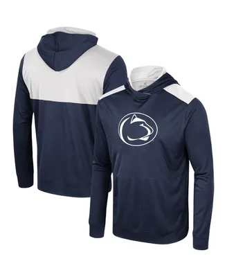 Men's Colosseum Navy Penn State Nittany Lions Warm Up Long Sleeve Hoodie T-shirt