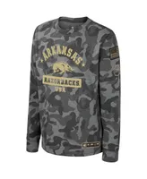 Big Boys Colosseum Camo Arkansas Razorbacks Oht Military-Inspired Appreciation Dark Star Long Sleeve T-shirt