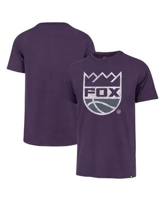 Men's '47 Brand De'Aaron Fox Purple Distressed Sacramento Kings Player Logo T-shirt