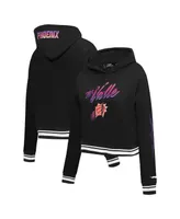 Women's Pro Standard Black Phoenix Suns 2023/24 City Edition Cropped Pullover Hoodie