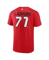 Men's Fanatics Dylan Larkin Red Detroit Wings Authentic Pro Prime Name and Number T-shirt