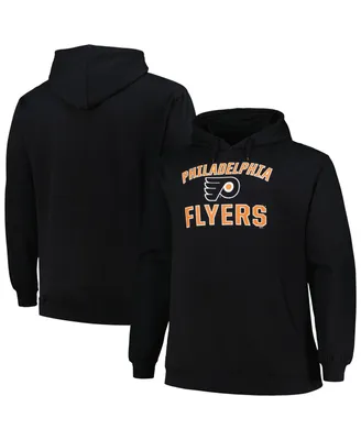 Men's Profile Black Philadelphia Flyers Big and Tall Arch Over Logo Pullover Hoodie