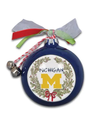 Michigan Wolverines Wreath Kickoff Painted Ornament