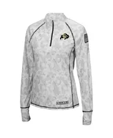 Women's Colosseum Camo Colorado Buffaloes Oht Military-Inspired Appreciation Officer Arctic Lightweight Quarter-Zip Top