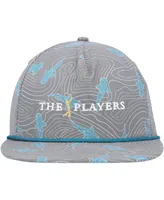 Men's Flomotion Charcoal The Players Sharks Lurking Rope Snapback Hat