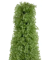 6' Artificial Boxwood Cone Topiary Tree with Round Pot Unlit