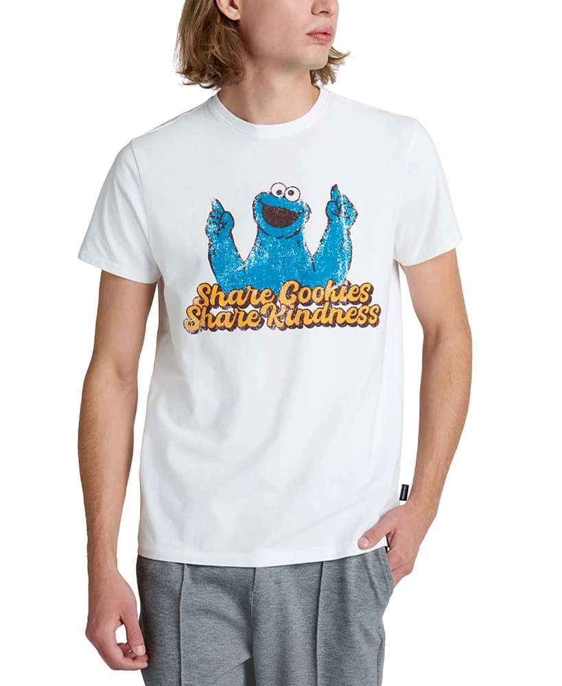 Kenneth Cole X Sesame Street Men's Slim Fit Cookie Monster T-Shirt