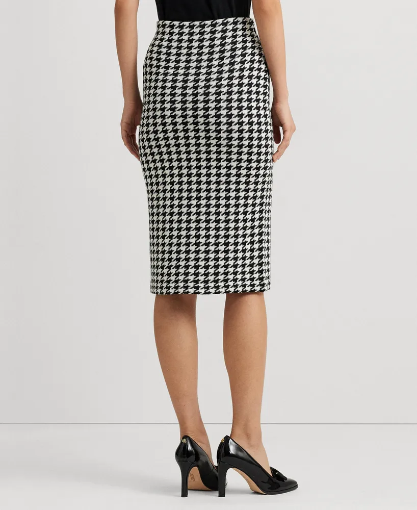 Lauren Ralph Lauren Women's Houndstooth Pencil Sweater Skirt