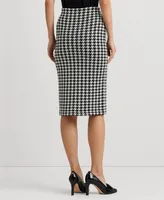 Lauren Ralph Lauren Women's Houndstooth Pencil Sweater Skirt