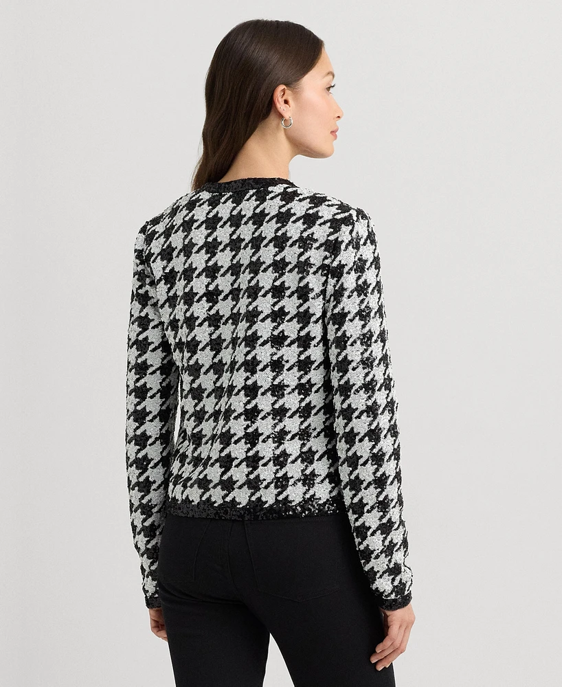 Lauren Ralph Lauren Women's Sequin Houndstooth Blazer