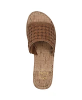 White Mountain Women's Charges Platform Slide Wedge Sandals