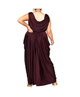 City Chic Plus Athena Goddess Maxi Dress