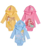 Disney Princess Ariel Cinderella Belle Baby Girls Cuddly Bodysuits Infant