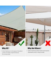 10x13 Ft 97% Uv Block Rectangle Sun Shade Sail Top Canopy Outdoor Yard 2 Pack