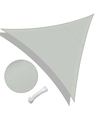 10 Ft Triangle Sun Shade Sail Canopy 97% Uv Block Patio Awning Outdoor Garden