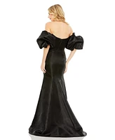 Women's Sweetheart Off The Shoulder Puff Sleeve Gown