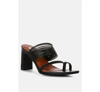 Follow Me Mid Block Heel Sandals