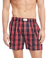 Tommy Hilfiger Men's 3-Pack Classic Printed Cotton Poplin Boxers