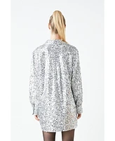 Women's Sequin Shirt Dress