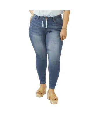Molly & Isadora Plus Mid Rise Skinny Ankle Jeans
